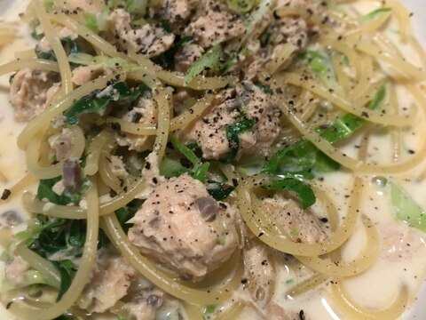 缶詰で キャベツと鮭の和風クリームパスタ レシピ 作り方 By ハオーチア 楽天レシピ 缶詰で キャベツと鮭の和風クリームパスタ レシピ 作り方 By ハオーチア 楽天レシピ